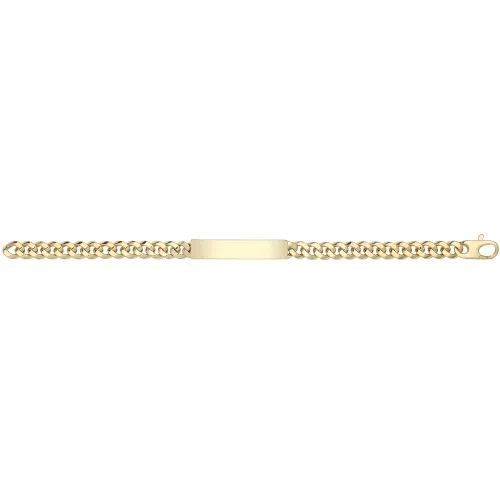 9ct Yellow Gold Hollow Id Bracelet 9.9g